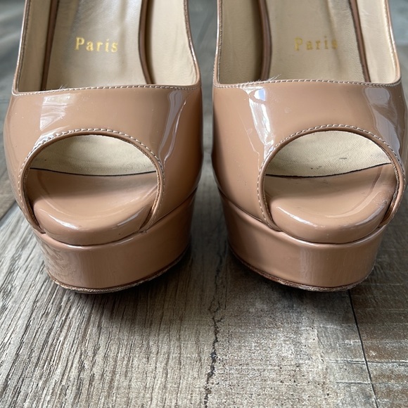 ‼️SOLD‼️CHRISTIAN LOUBOUTIN Lady Peep Sling Heels - Picture 12 of 16